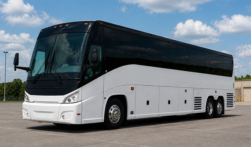 56-passenger charter bus available in Longmont, CO
